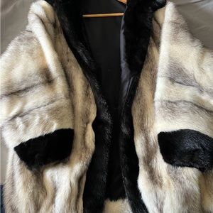 Multi-color mink coat